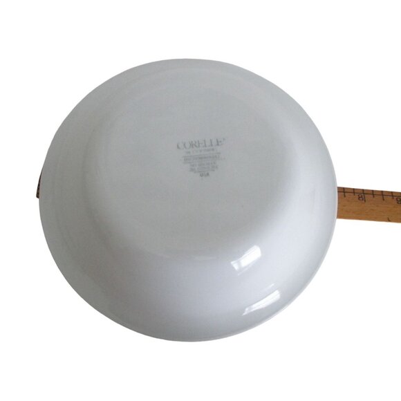 4 Corelle Country Cornflower Bowls Dinnerware - White With Blue Orange Bands - Picture 4 of 5